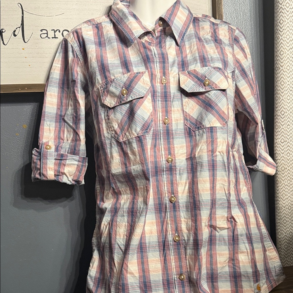 Carhartt women’s Plaid Button-Up Shirt